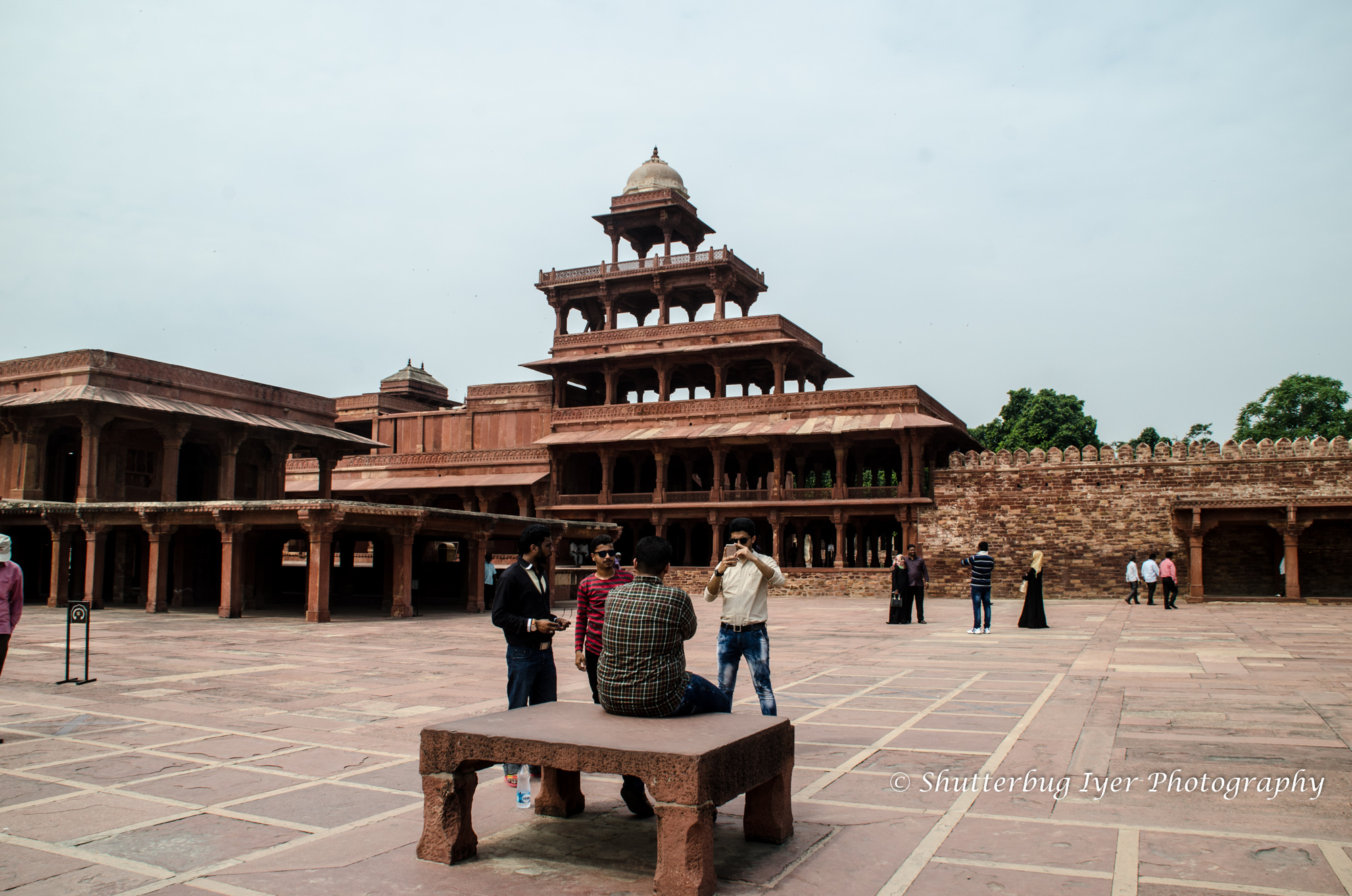 Chaupad squares at Fatehpur Sikri in front of Panch mahal
